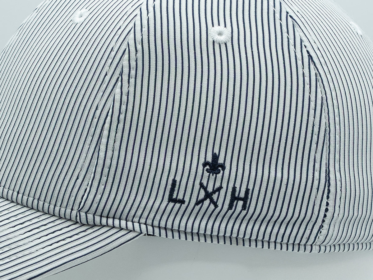 Navy Blue Striped “DNA” Cap