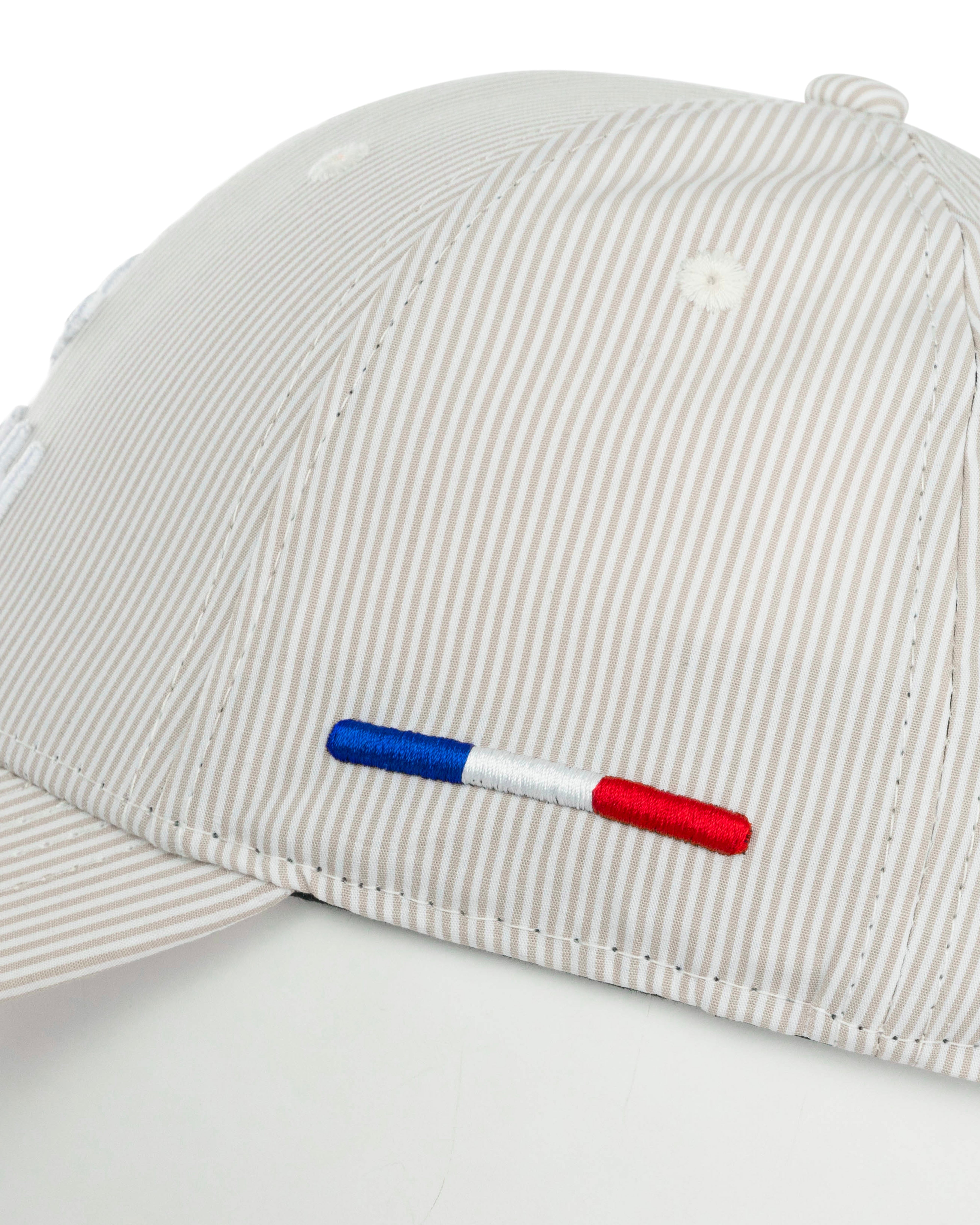 "Heritage" Cap Beige / White Stripes