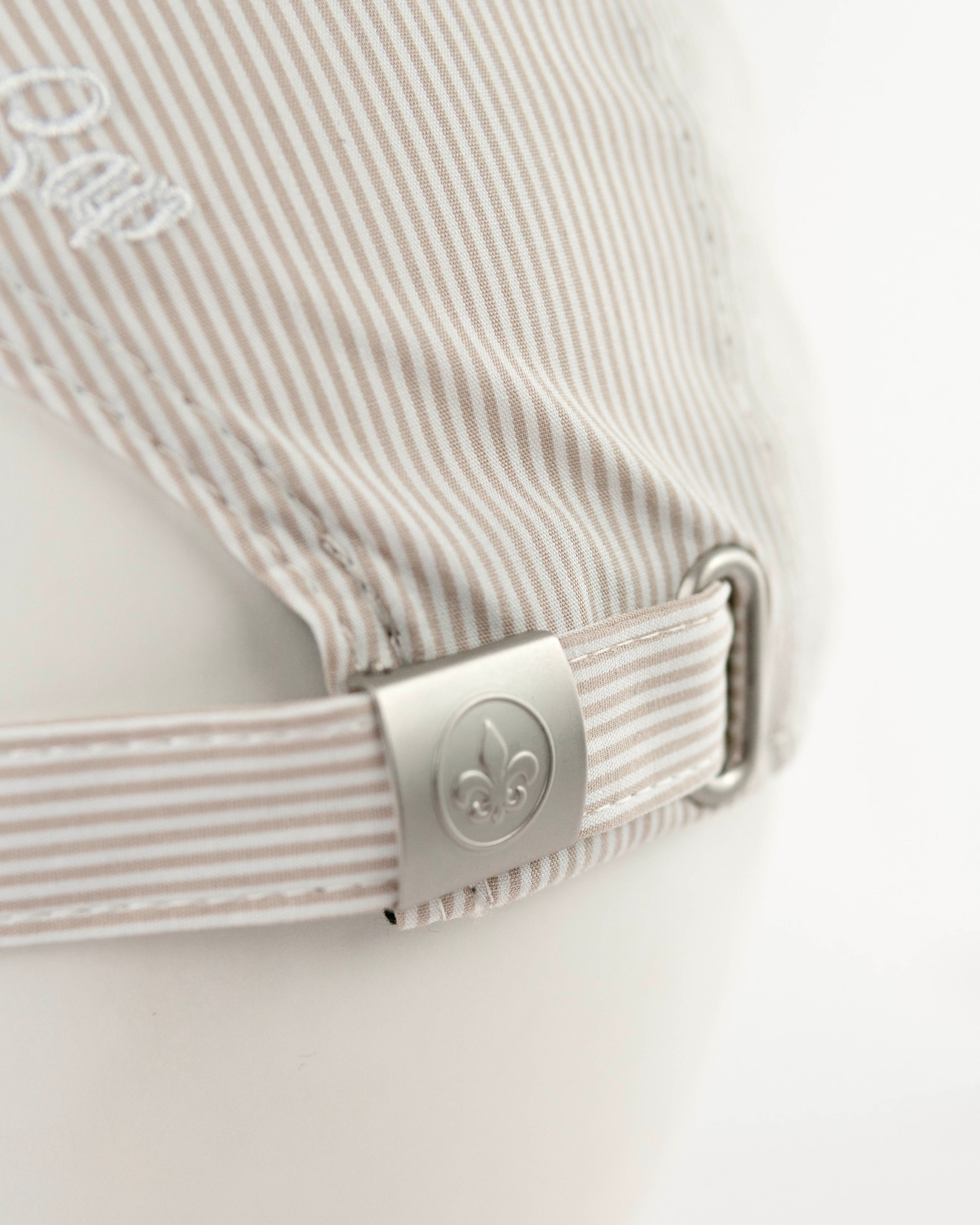"Heritage" Cap Beige / White Stripes