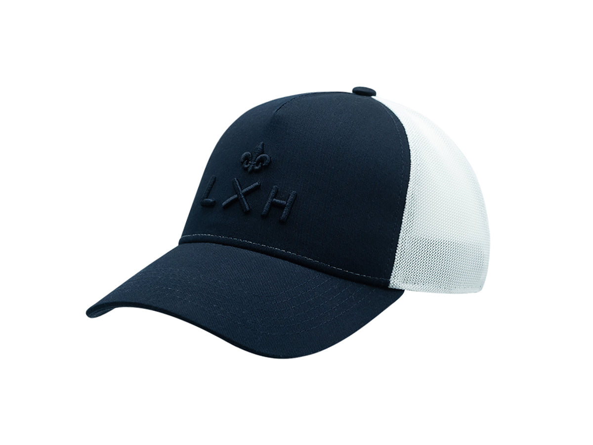 “Escape” Cap, Tone-on-Tone Cotton, Two-Tone, Navy Blue