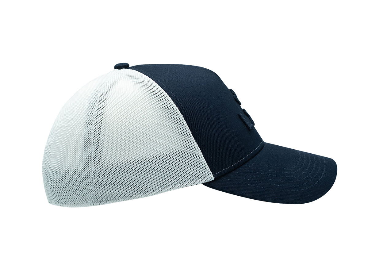 “Escape” Cap, Tone-on-Tone Cotton, Two-Tone, Navy Blue