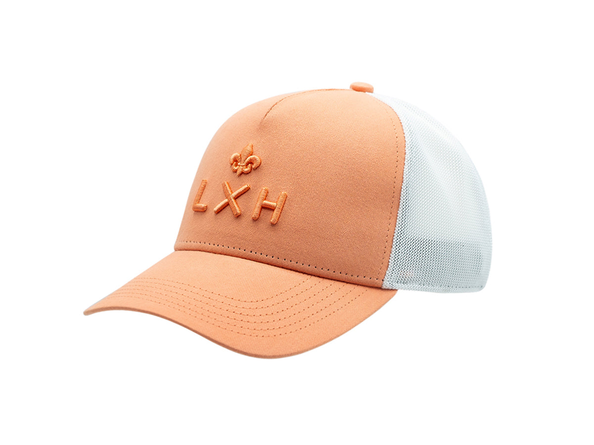 “Escape” Cap, Tone-on-Tone Cotton, Two-Tone Coral