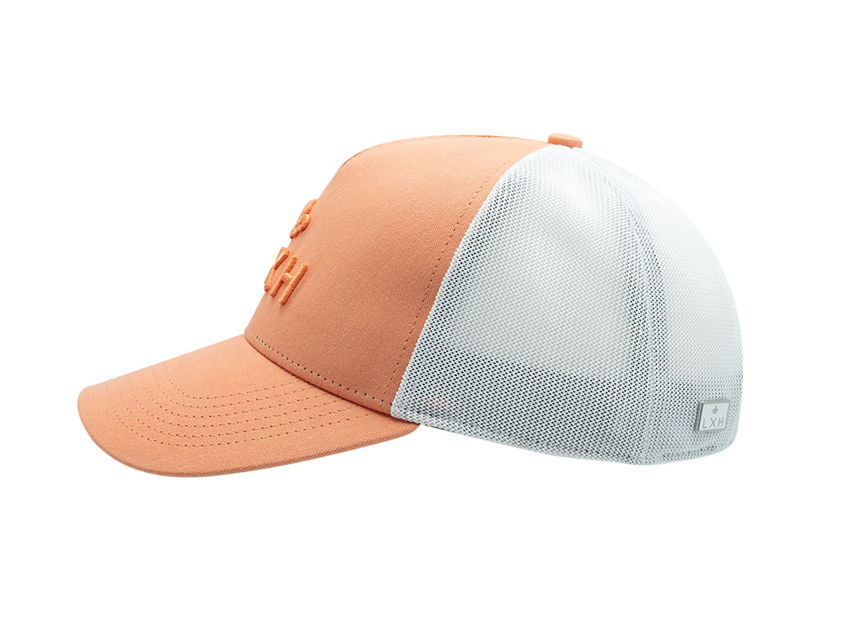“Escape” Cap, Tone-on-Tone Cotton, Two-Tone Coral