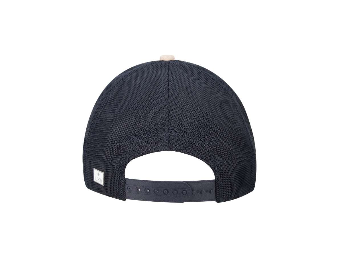 "Escape" Cap Bi-Color Cotton Putty / Navy Blue