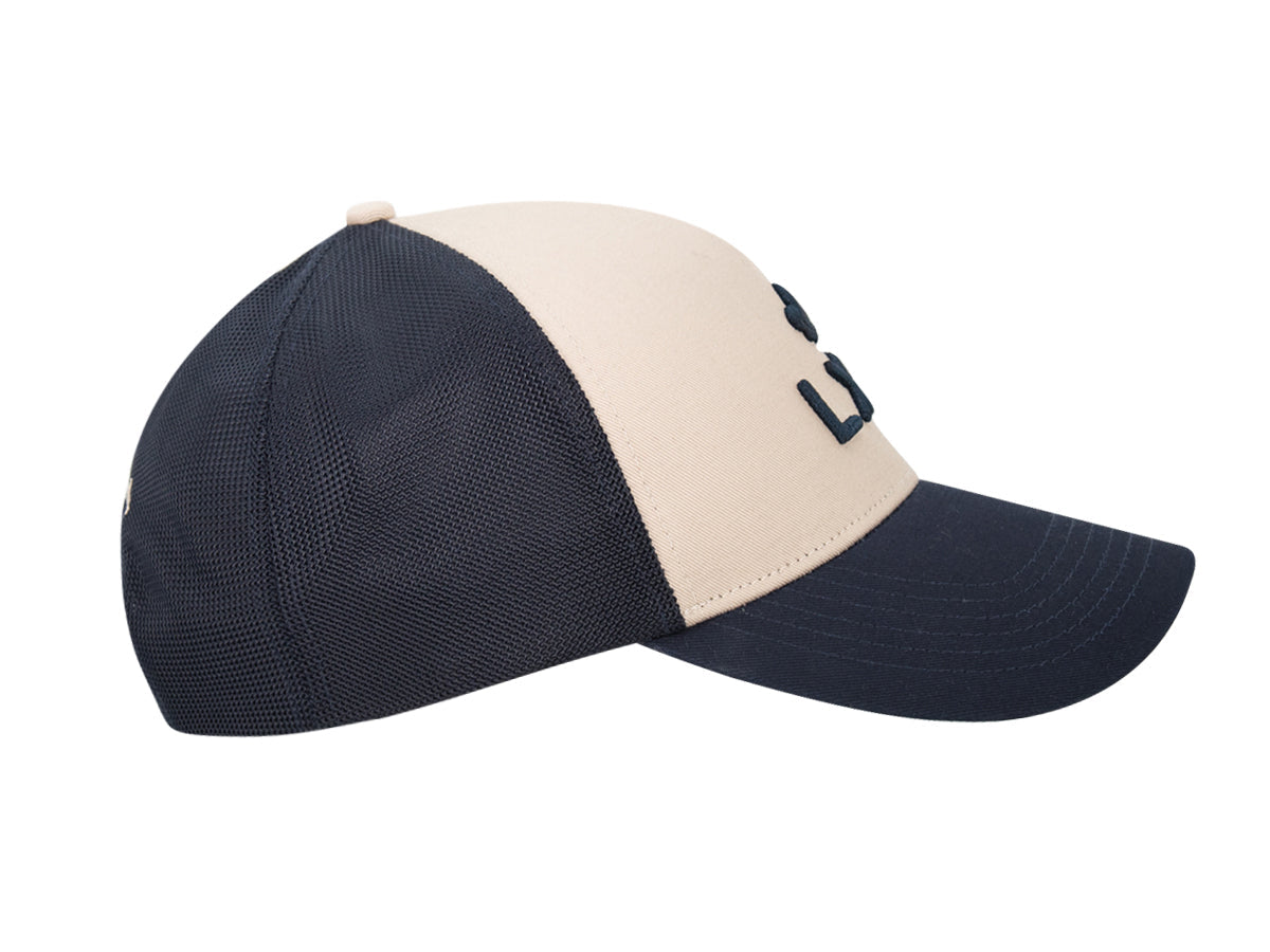 "Escape" Cap Bi-Color Cotton Putty / Navy Blue