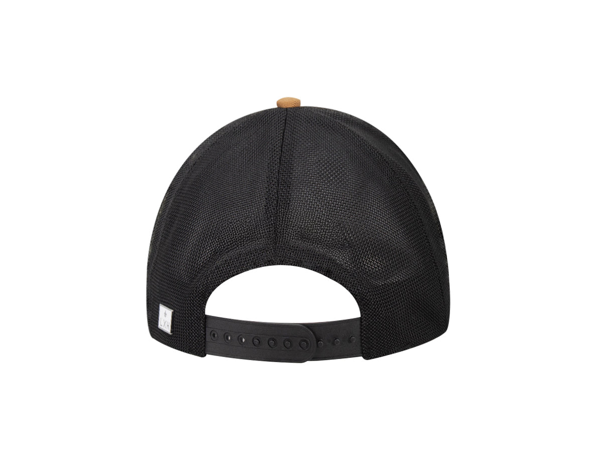 Bi-Color Cotton "Escape" Cap Gingerbread / Black