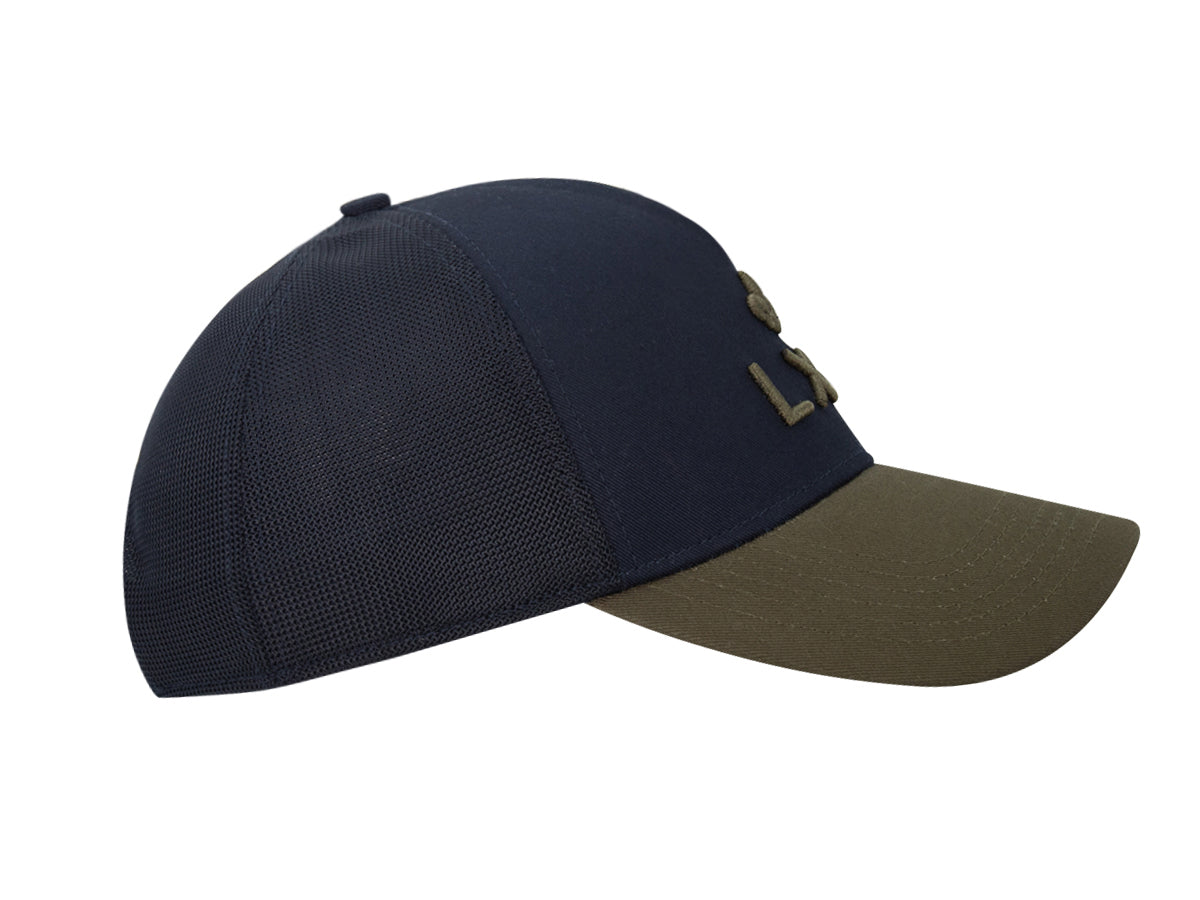 "Evasion" Bi-Color Cotton Cap Navy Blue / Khaki