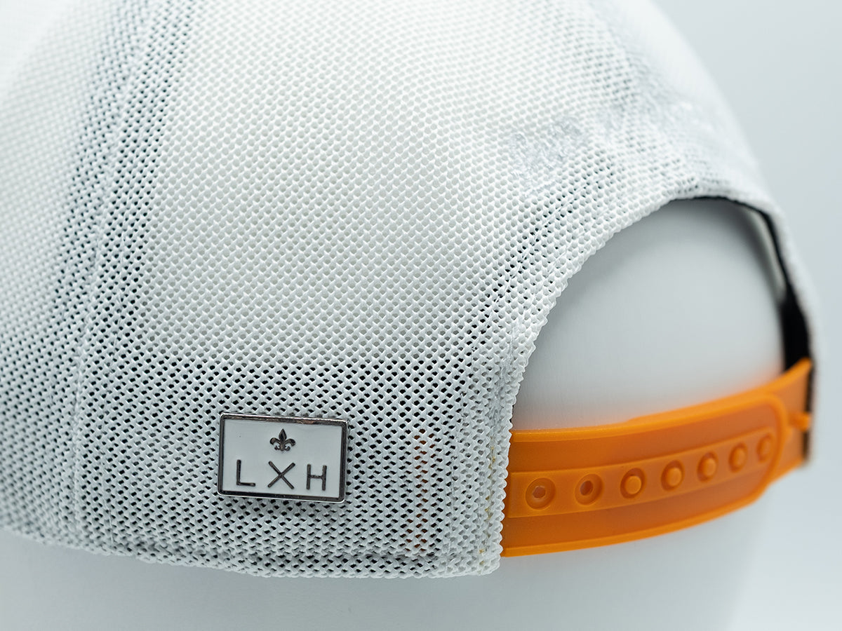 “Escape” Cap, Tricolor Blue Cotton