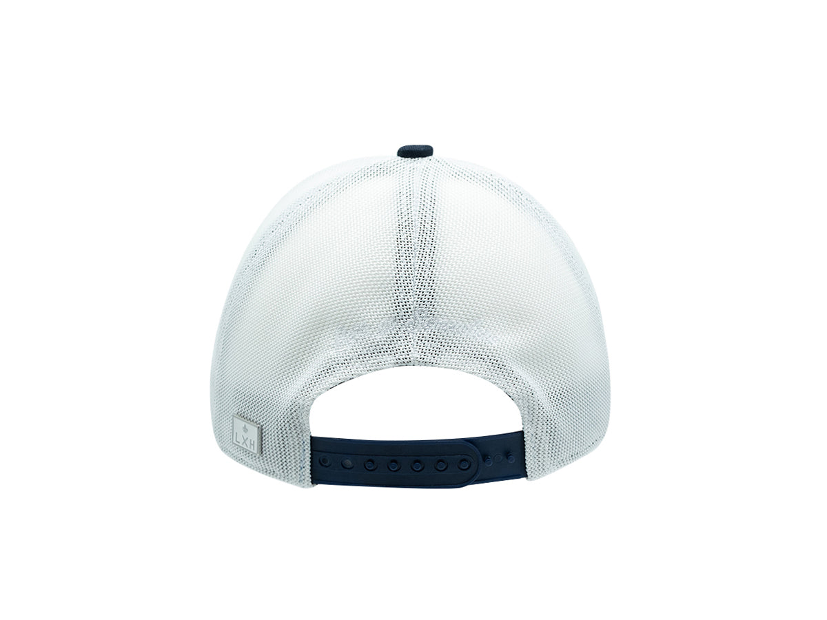 “Escape” Cap, Cotton, Tricolor, Turquoise